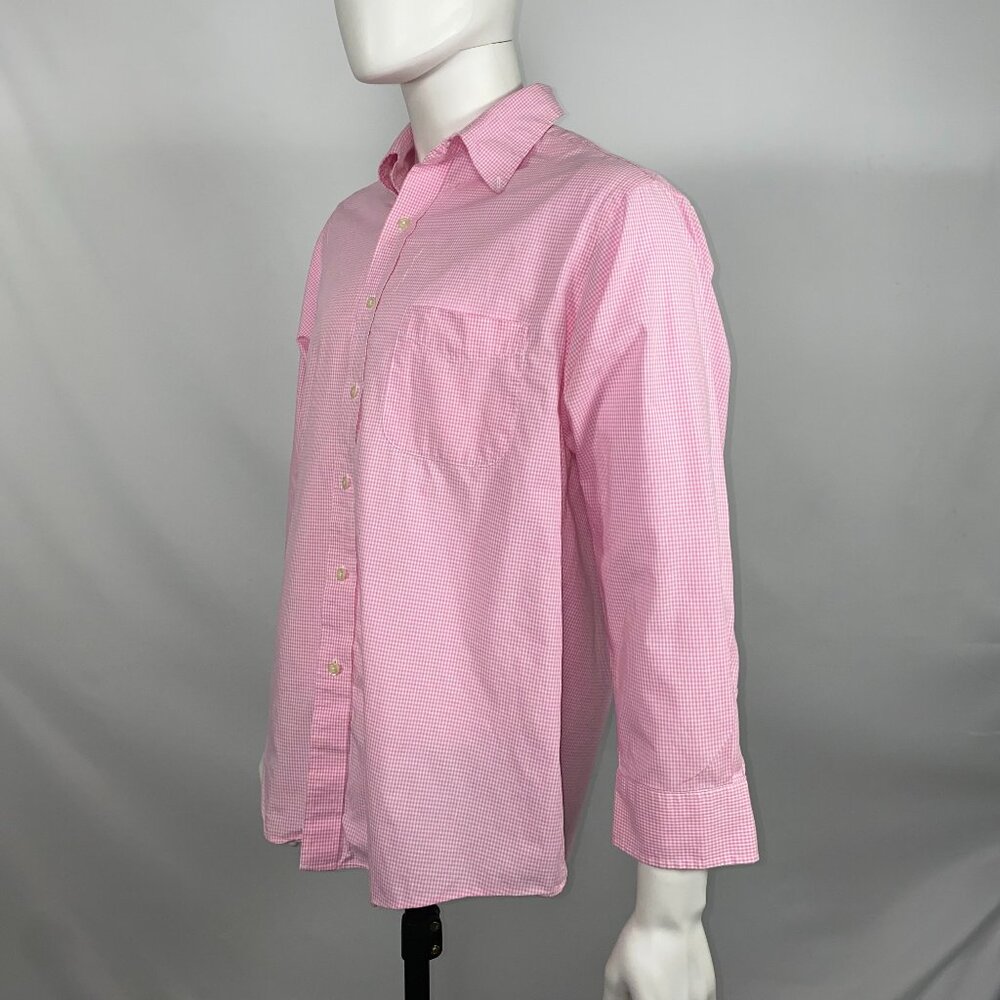 Club Room Regular Fit Performance Shirt Pink And White Size16 1/2 - 32-33 - Picture 5 of 10